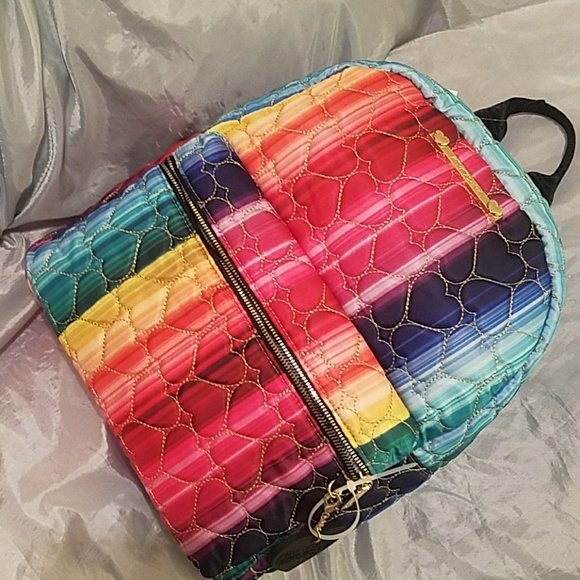 Betsey Johnson Bags Betsey Johnson Rainbow Heart Backpack Poshmark